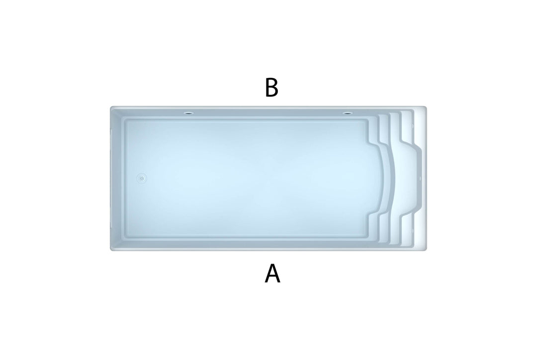 Glasfiberpool: HÄltagning belysning