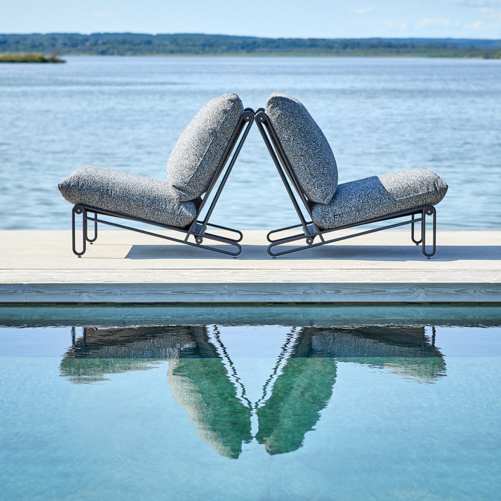 Blixt loungefåtölj Svart/Cley beige