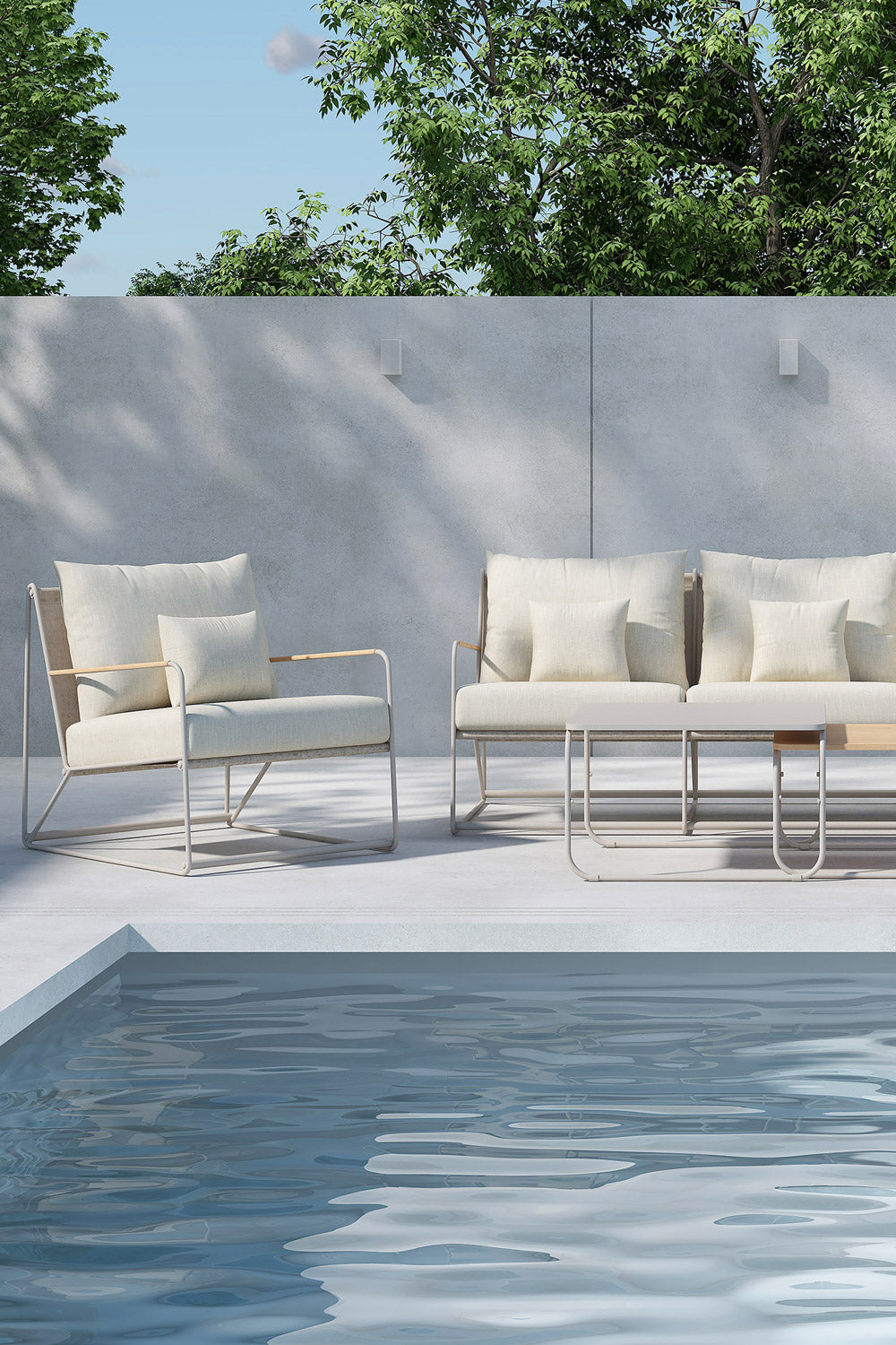 PALAZZO soffa för utomhus beige/beige