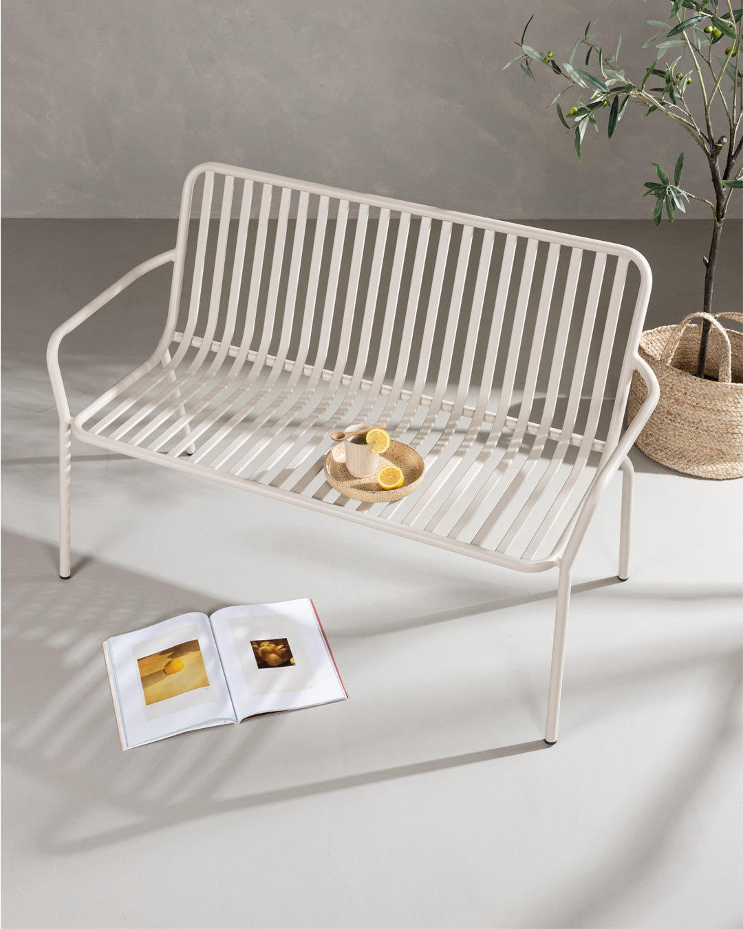 Peking bänk, beige