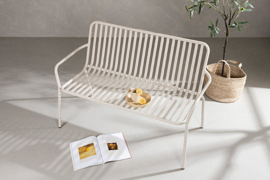 Peking Bänksoffa beige miljöbild