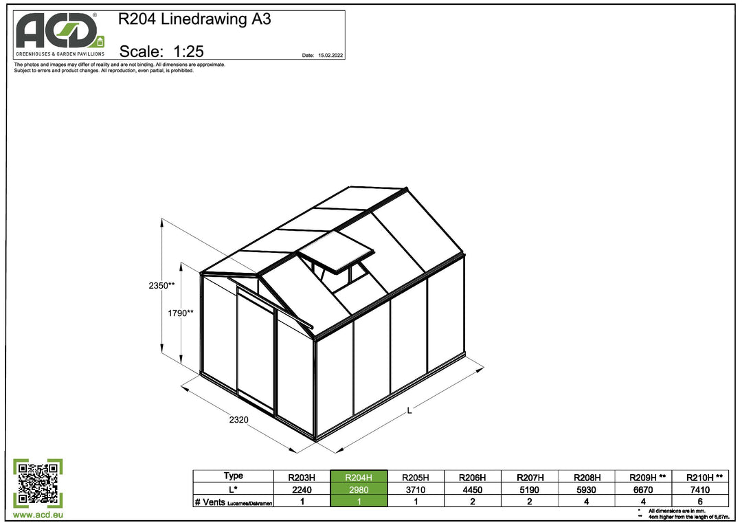 Växthus R204 - 6,9 m2