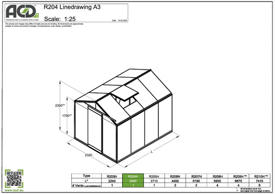Växthus R204 - 6,9 m2