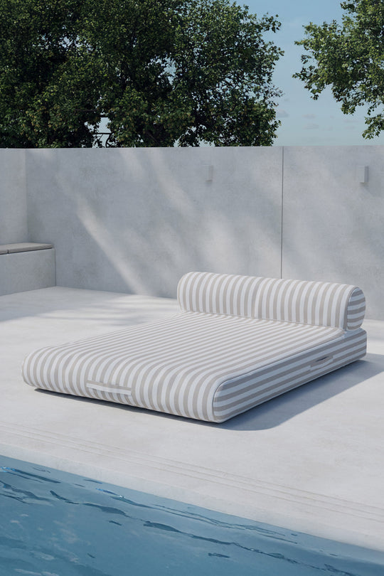 REDANG solsäng randig, beige