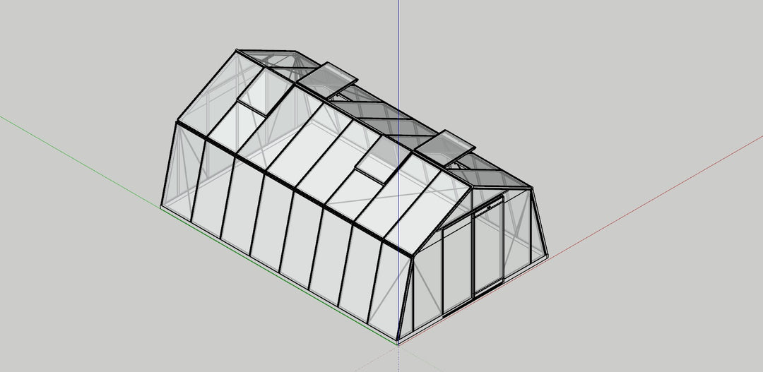 Växthus S208, 22,5 kvm - Aluline