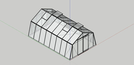 Växthus S208, 22,5 kvm - Aluline