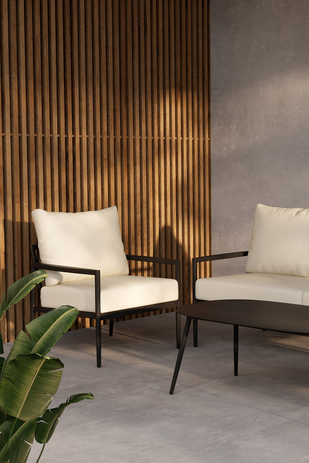 TAROMINA Lounge Set Svart